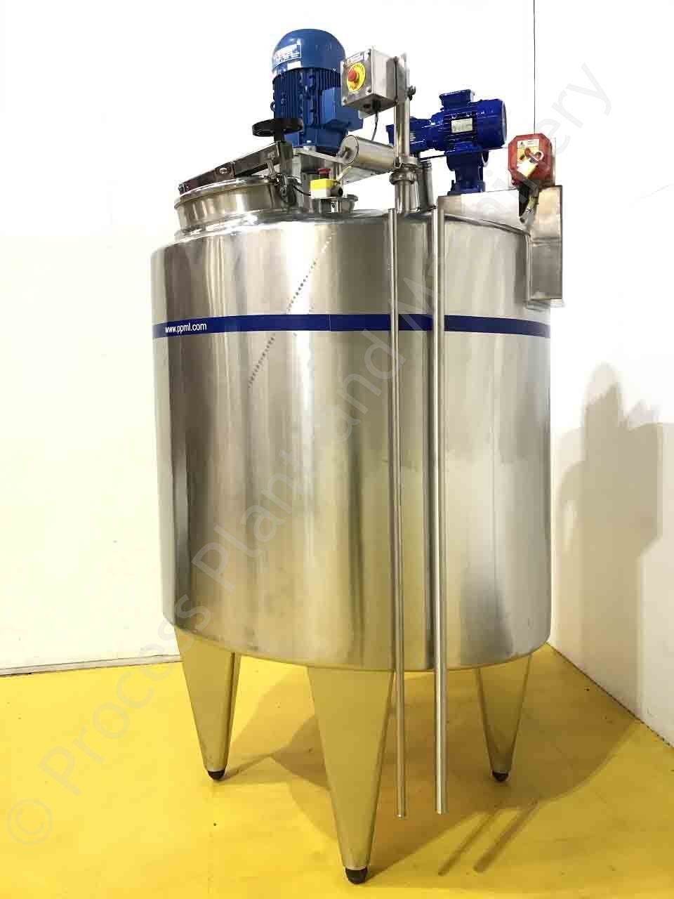 Used 2,000 Ltr Stainless Steel Tank with Silverson High Shear Batch Mixer & Paddle MixerPPM Ltd